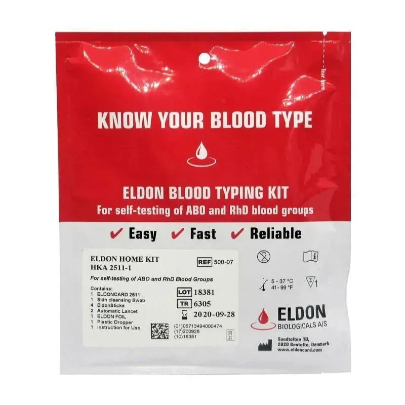 Eldon Blood Typing Kit – KNOW YOUR BLOOD TYPE