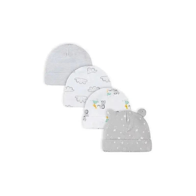 Gerber- 4 pk Cap Neutral Baby Animals 0-6