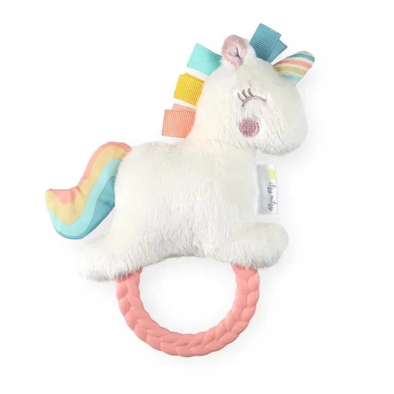 Itzy Ritzy Rattle Pal Plush With Teether Unicorn