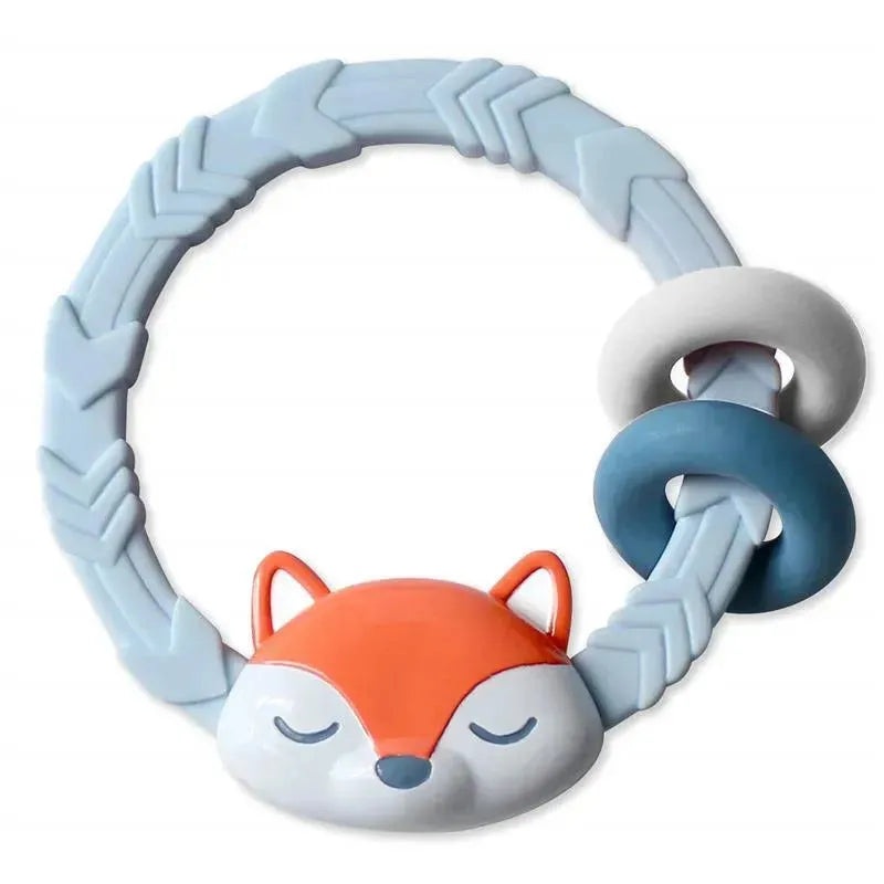 Itzy Ritzy Rattle With Teething Rings- Fox