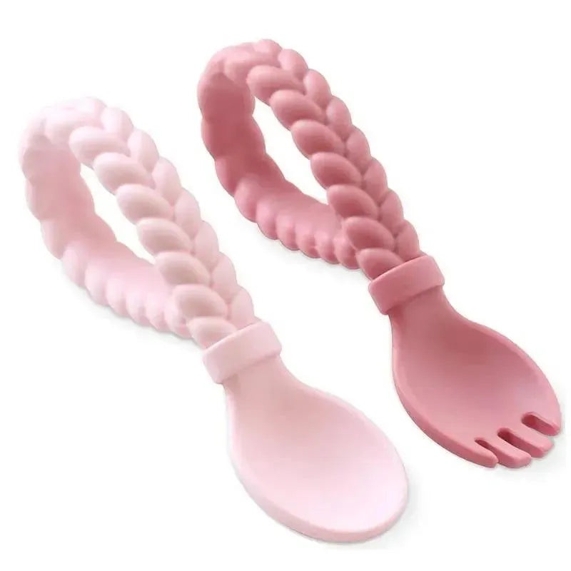 Itzy Ritzy Sweetir Spoons Sliicone Baby Utensild Set Pink