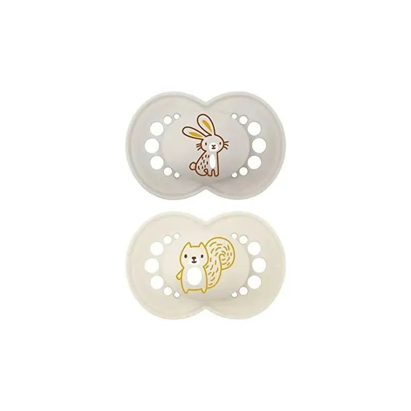 MaM Original Matte Baby Pacifier 2 Pack Grey and Beige 16+M