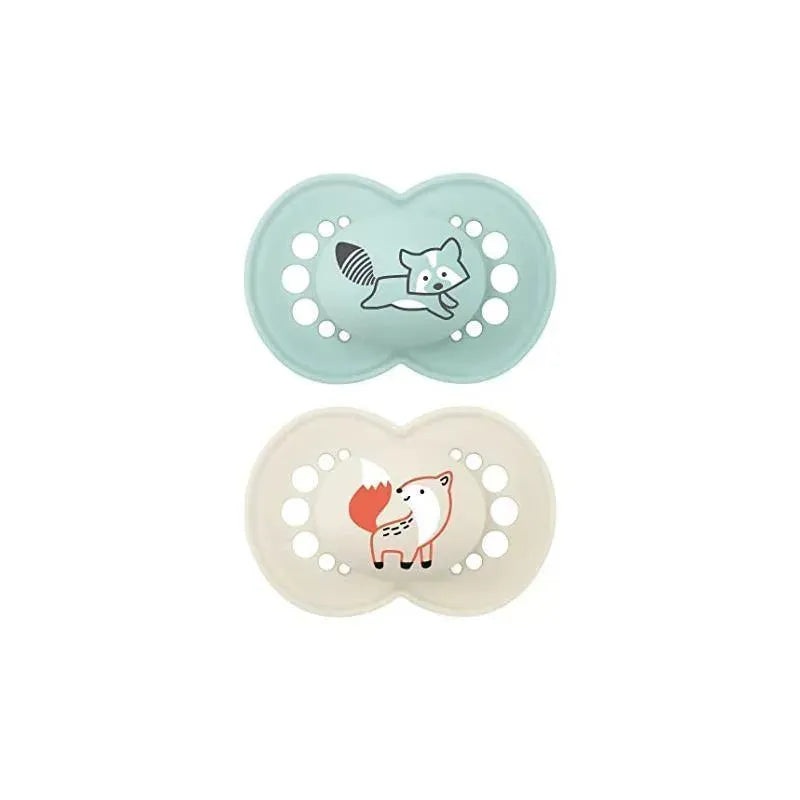 Mam Original Matte Baby Pacifier 2 Pack Mint & Beige