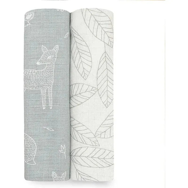 Aden + Anais – 2Pk Silky Soft Swaddles Woodsy