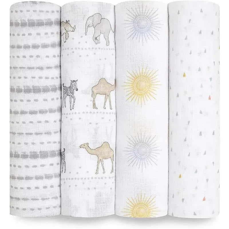 Aden + Anais – 4Pk Muslin Swaddles, Sunshine