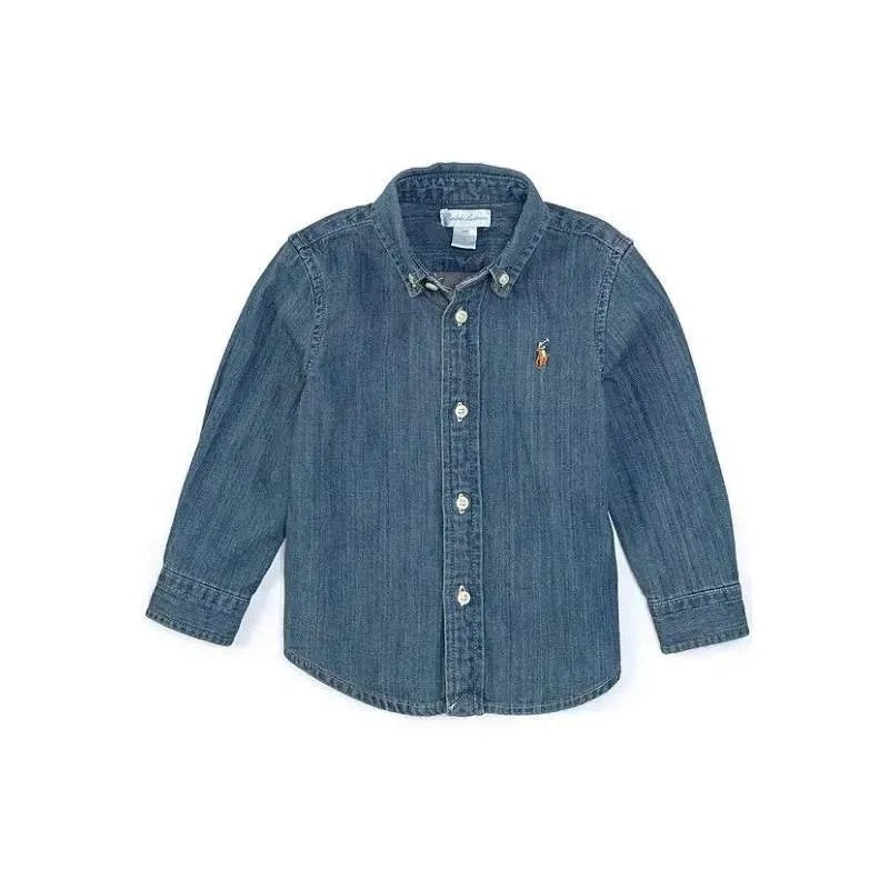 Polo Ralph Lauren Baby – Cotton Chambray Shirt, Dark Blue