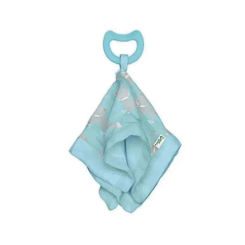 Green Sprouts – Snuggle Blankie Teether Made From Organic Cotton, Aqua Fox