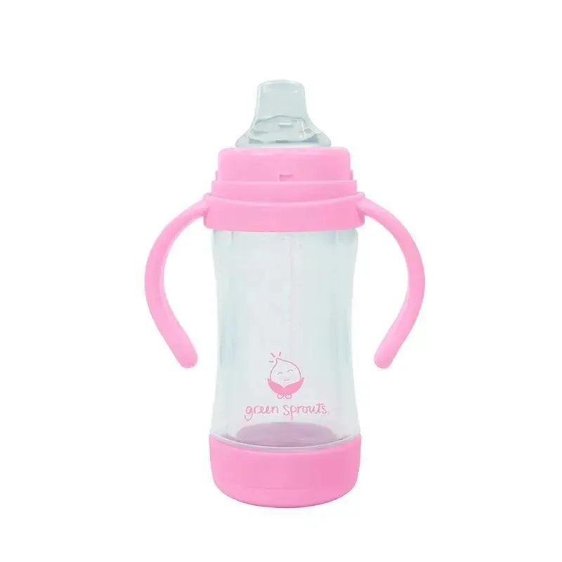 Green Sprouts – Sprout Ware Sip & Straw Cup Made From Plants And Glass, Pink