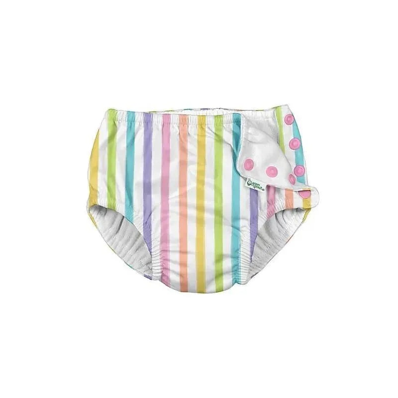 Iplay – Snap Reusable Absorbent Swim Diaper, Rainbow Stripe