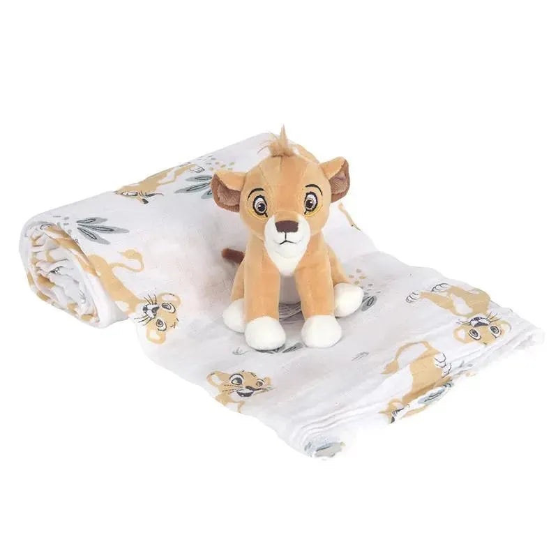 Lambs & Ivy Swaddle Blanket & Plush Toy Gift Set, Lion King