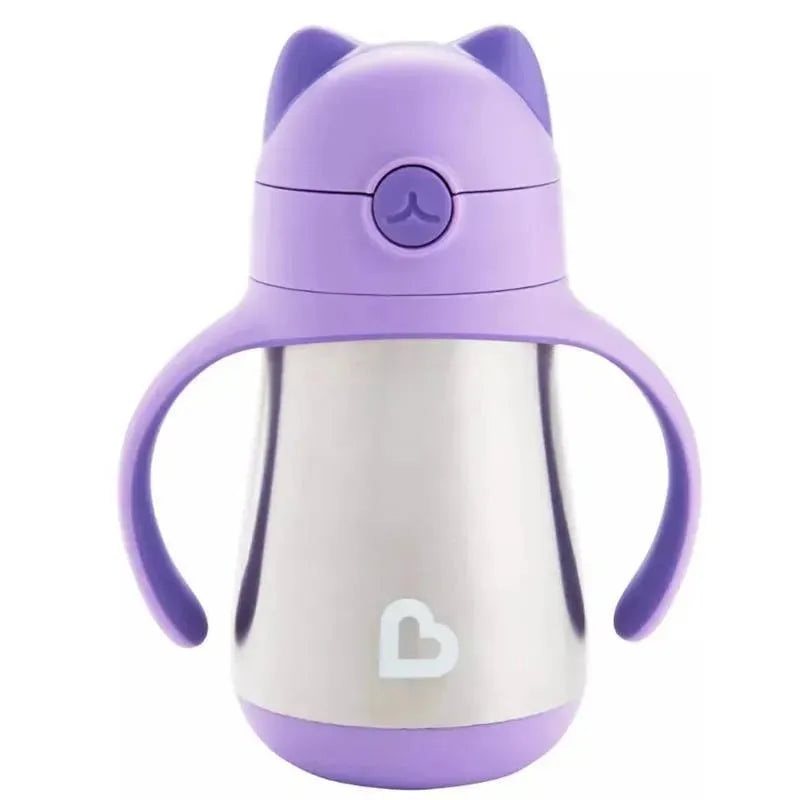 Munchkin 8Oz Cool Cat Stainless Steel Cup, Purple