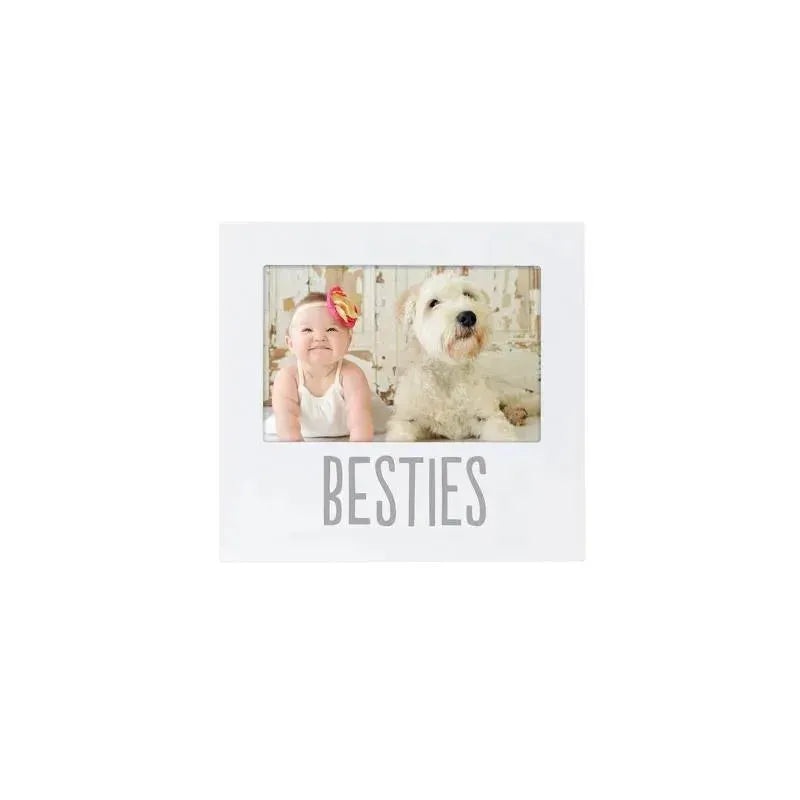 Pearhead – Baby and Friend Besties Frame, White 4×6