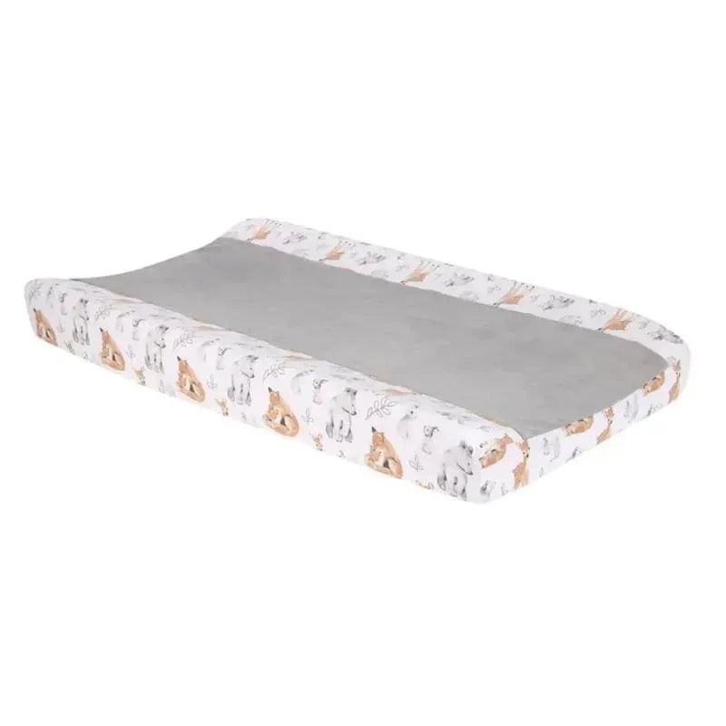 Lambs & Ivy – Painted Forest White Minky Changing Pad Cover