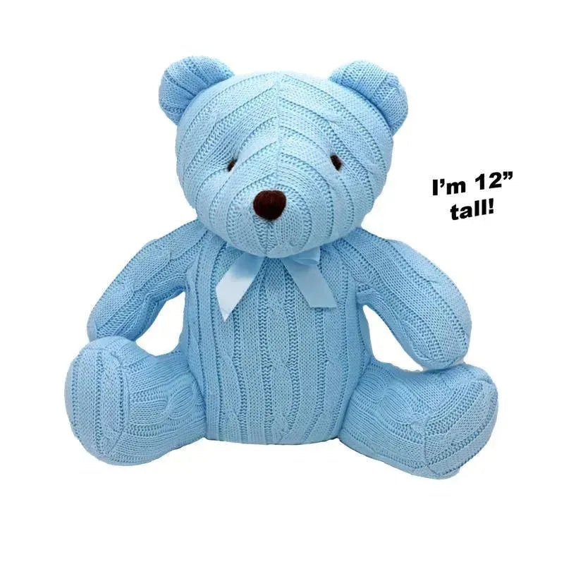 Rose Textiles – 12 Cable Knit Bear, Blue