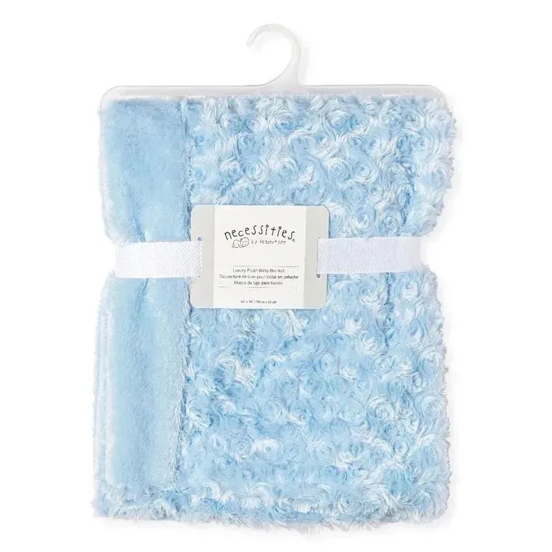 Rose Textiles – Curly Plush Blanket, Blue