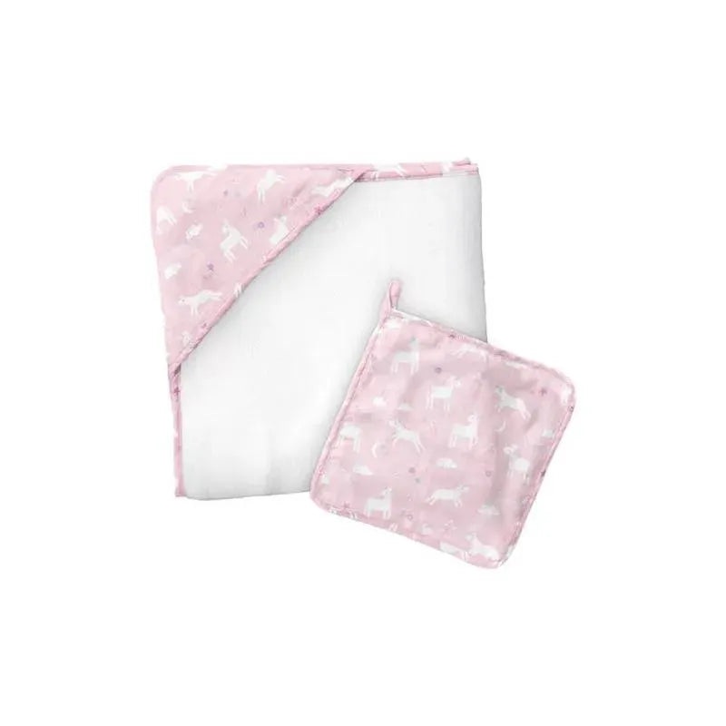 Stephen Joseph – Muslin Hooded Towel With Washcloth, Unicorn