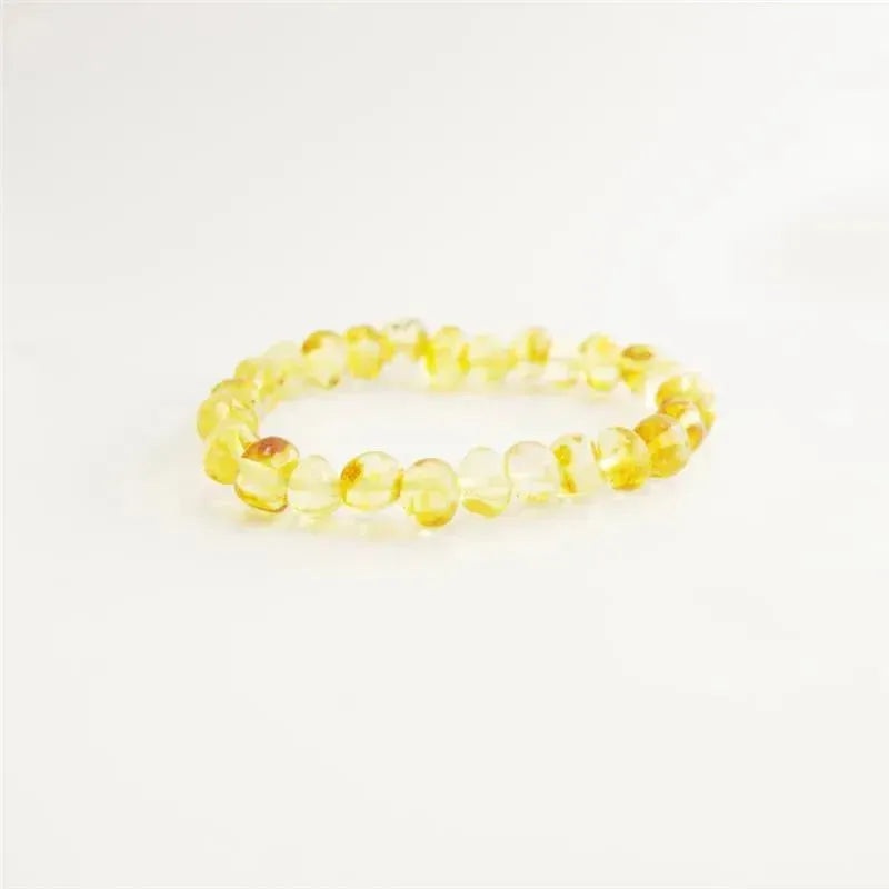 The Amber Monkey – Baltic Amber 7-8 inch Bracelet, Lemon Screw