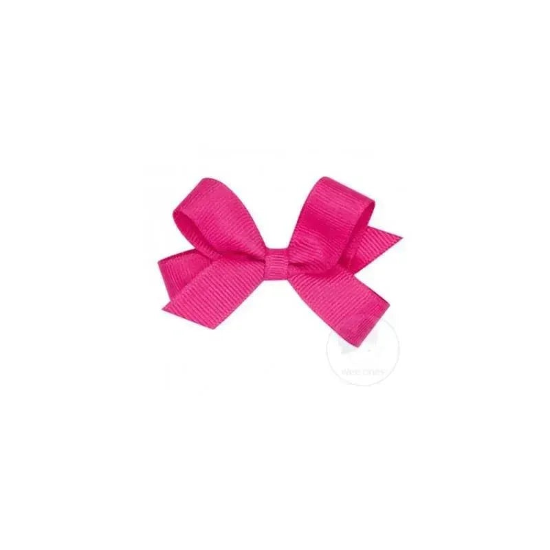 Wee Ones – Basic Grosgrain Bow, Shocking Pink