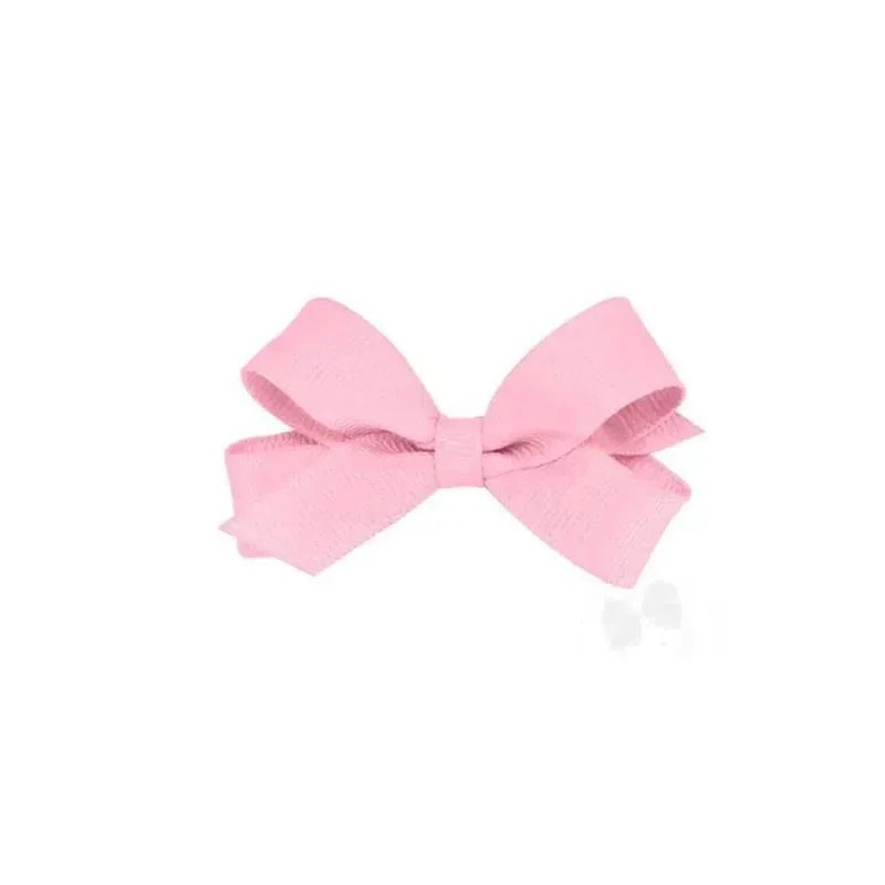 Wee Ones – Tiny Classic Grosgrain Girls Hair Bow (Plain Wrap), Pearl