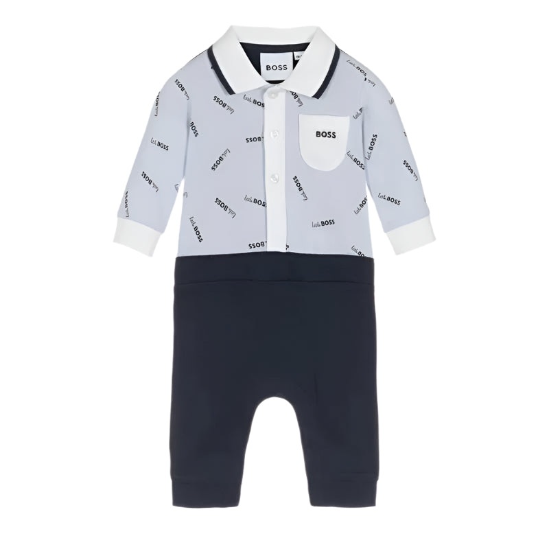 Hugo Boss Baby – Ceremony Short All In One, Pale Blue
