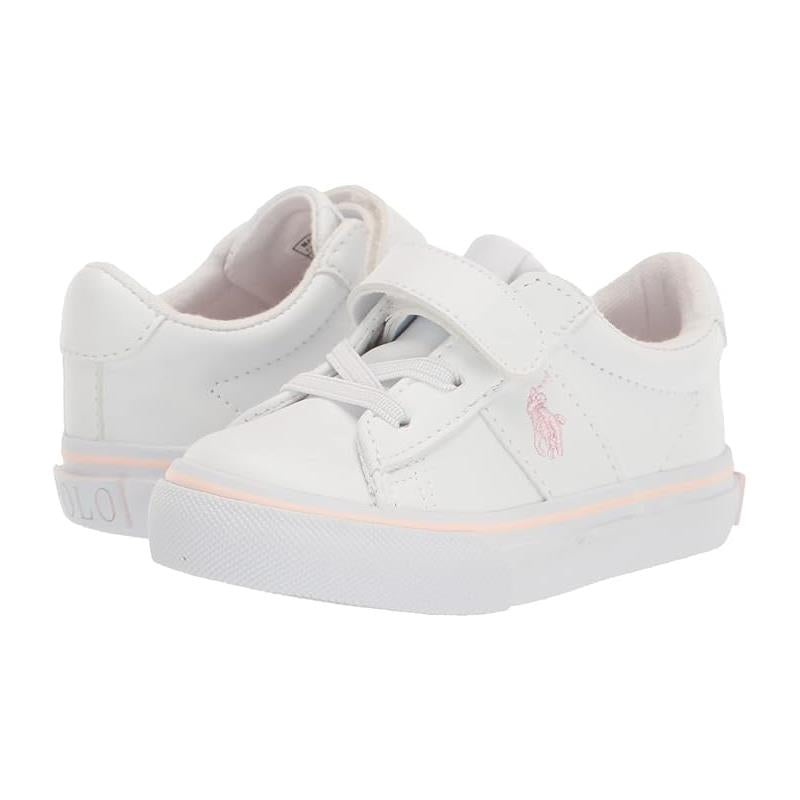 Polo Ralph Lauren Baby – Girl Shoes White Tumbled With Light Pink