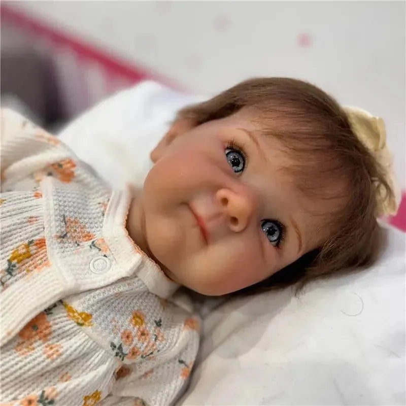 Reborn Baby Doll – White Vinyl & Blue Eyes, Bettie