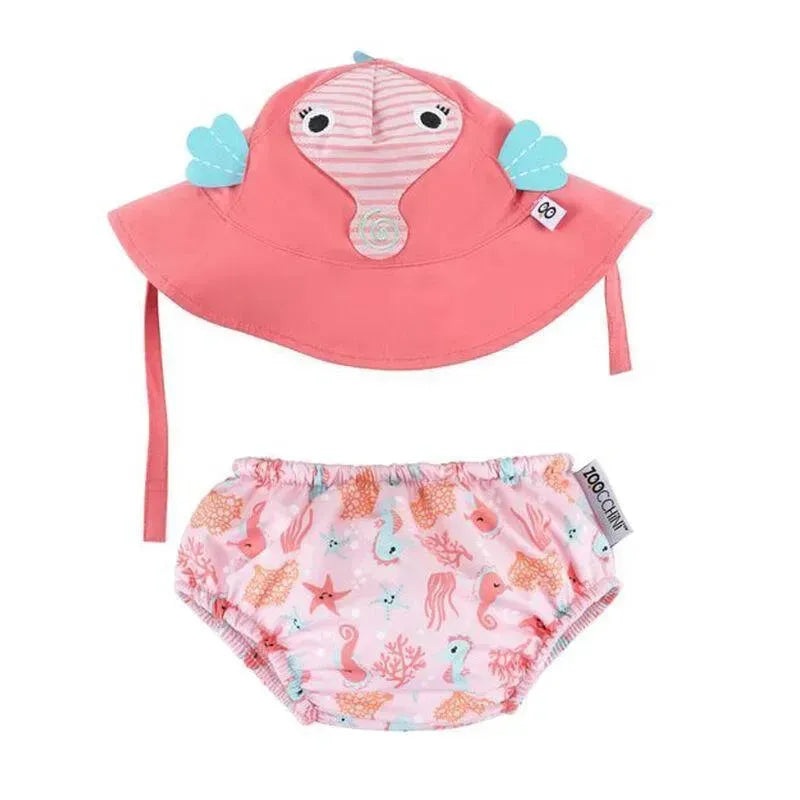Zoocchini – Swim Diaper & Sun Hat Set, Sally The Seahorse