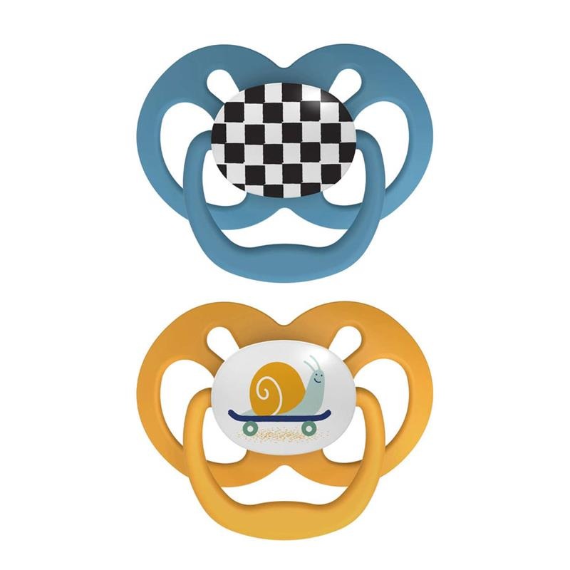 Dr. Brown – 2Pk Advantage Pacifiers, Stage 2, Blue Chemistry