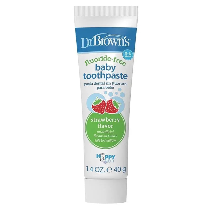 Dr. Brown’s – Baby Toothpaste Fluoride-Free, Strawberry, 1.4Oz