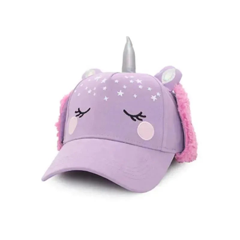 Flapjack Kids – 3D Caps With Earflaps, Unicorn