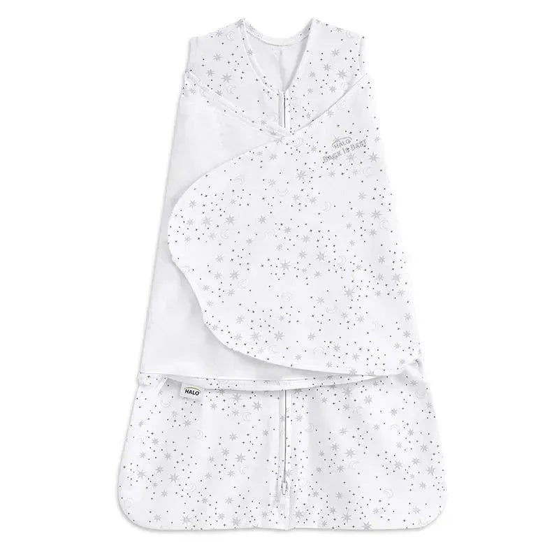 Halo – 100% Cotton Sleepsack Swaddle Print Midnight Moons Grey, Newborn