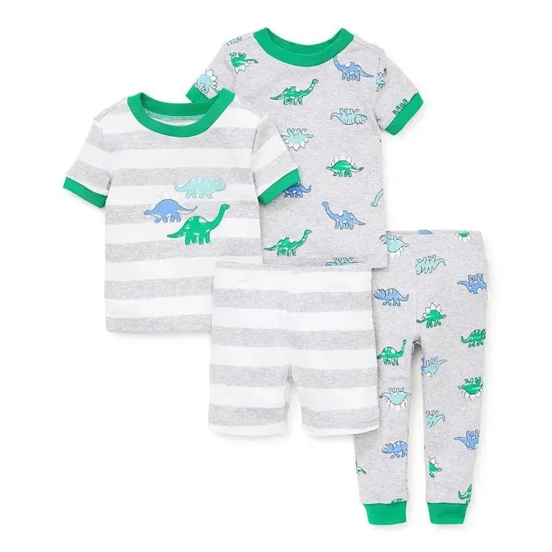 Little Me Dino 4 Pc Cotton Pj – Heather Gray
