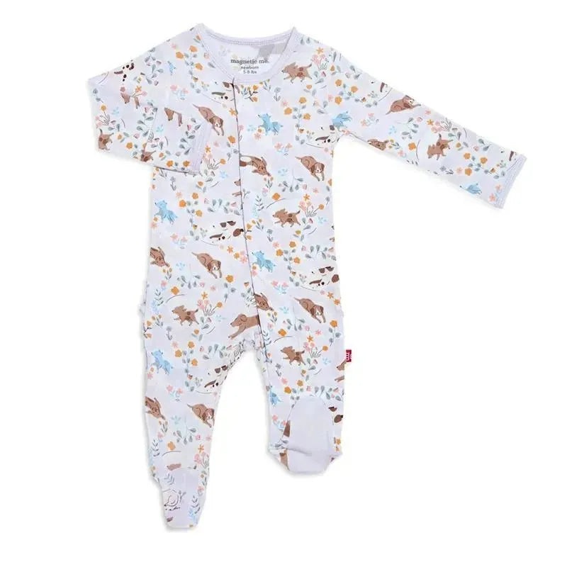 Magnificent Baby – Baby Girl Best Fur-End Modal Magnetic Ruffle Footie