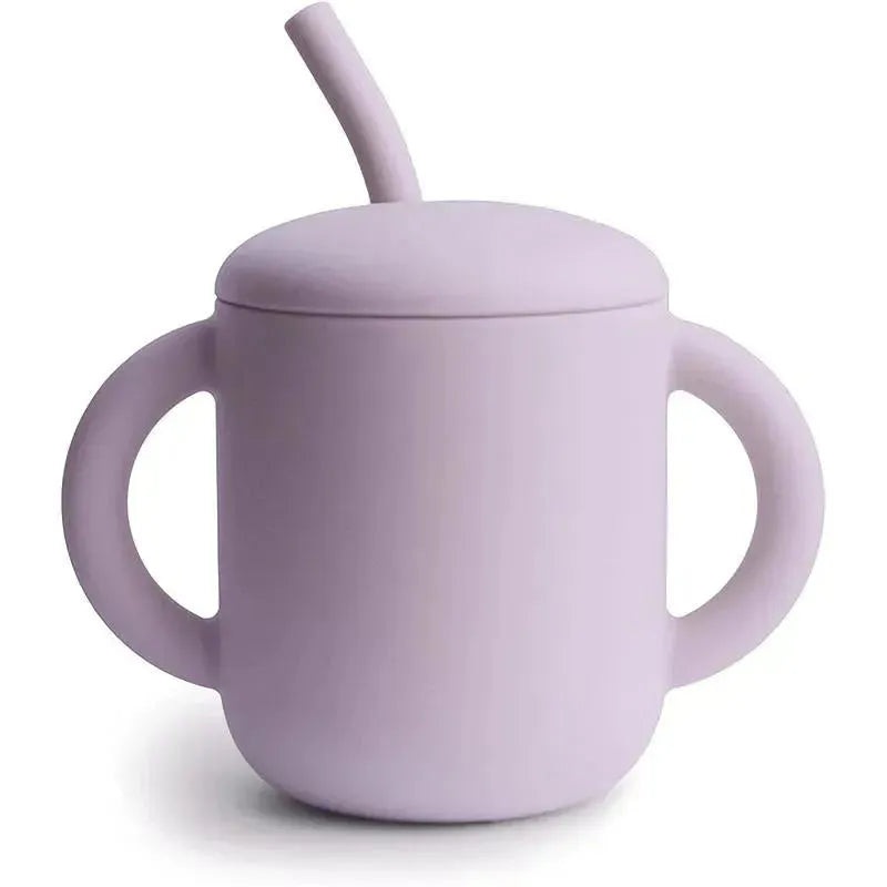 Mushie – Silicone Training Cup & Straw, Soft Lilac
