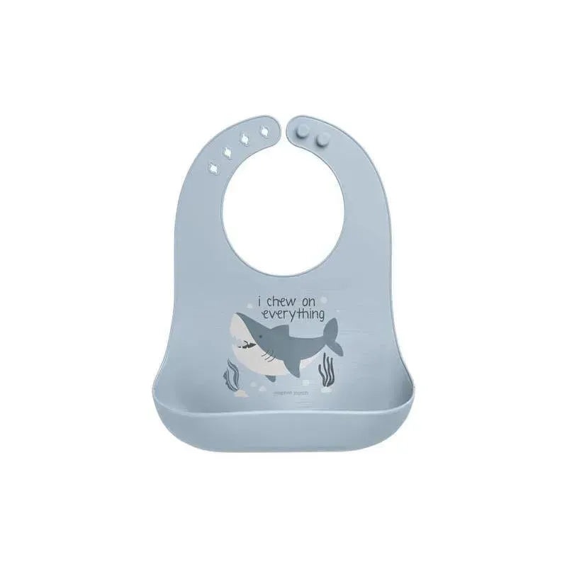 Stephen Joseph 100% Silicone Bibs For Baby Boy, Shark