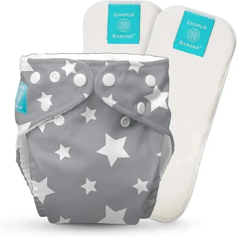 Charlie Banana – Twinkle Little Stars Baby Fleece Reusable and Washable Cloth Diaper System