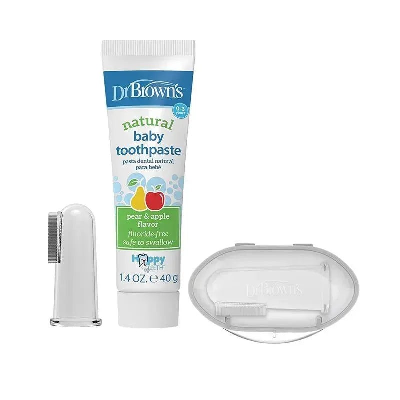 Dr. Brown’s – 2Pk Silicone Finger Brush With Toothpaste