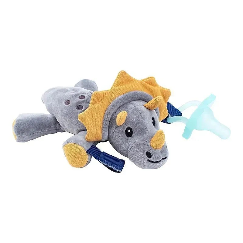 Dr. Brown’s – Teddy The Triceratops Lovey With Aqua Happypaci Silicone One-Piece Pacifier