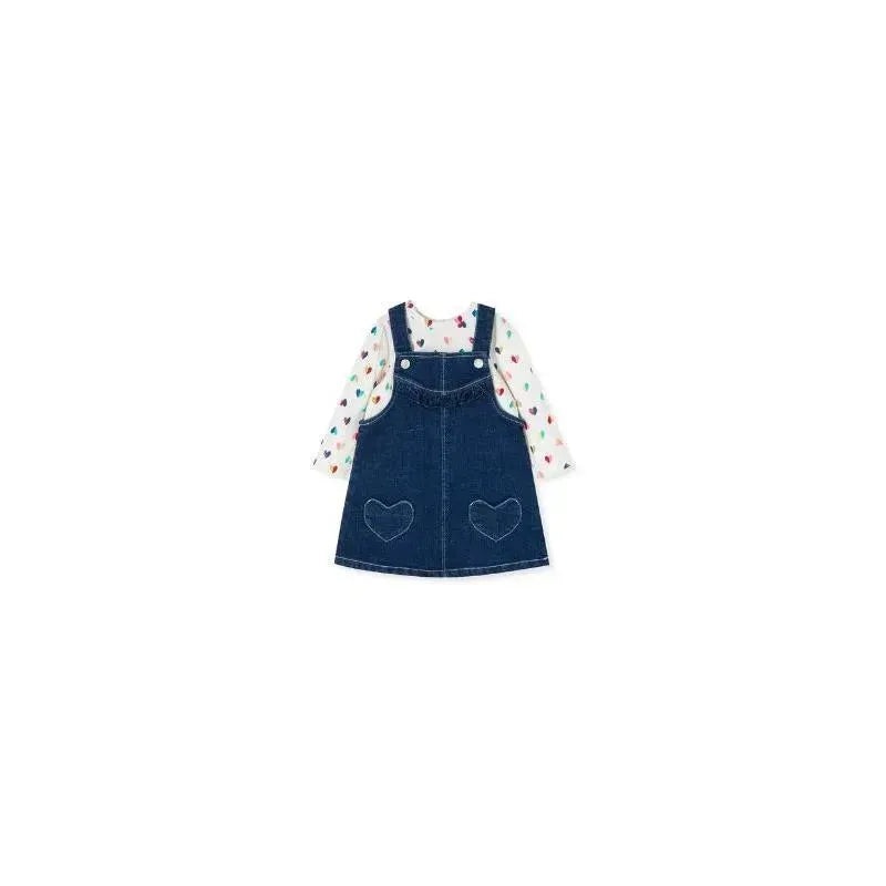 Little Me – Denim Jumper Set, Blue