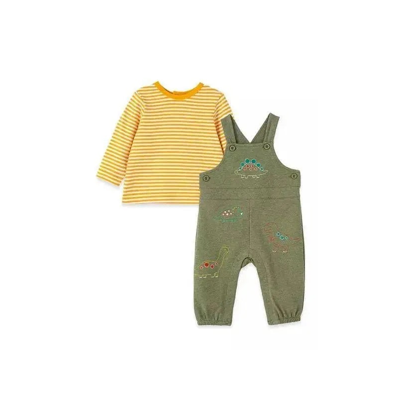Little Me – Dino Overall Set, Olive