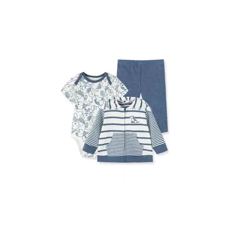 Little Me – Puppies Hooddie Set 3Pc, Blue