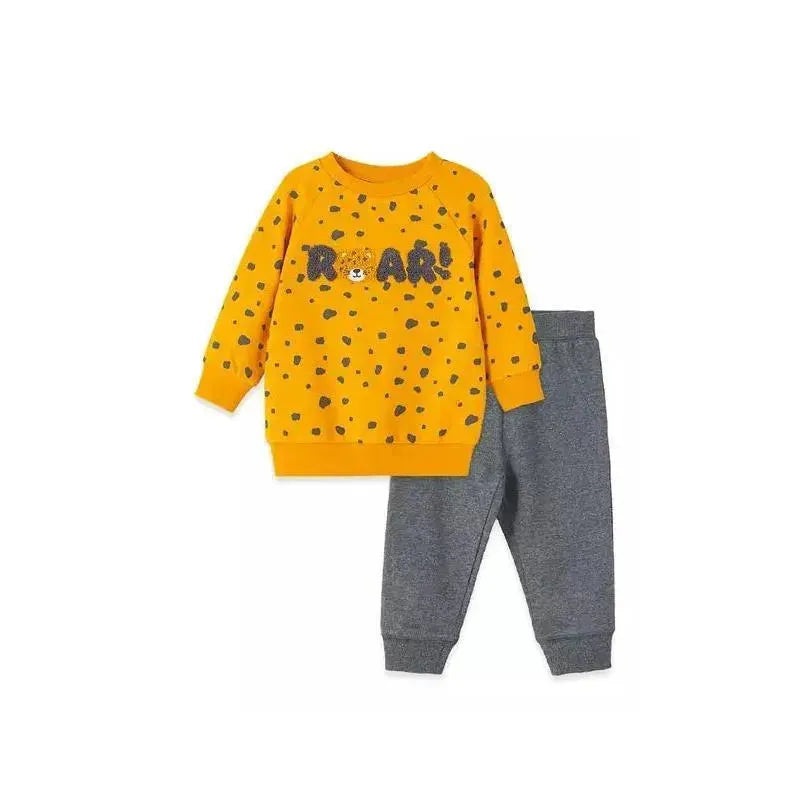 Little Me – Roar Swetshirt Set 2Pc, Grey