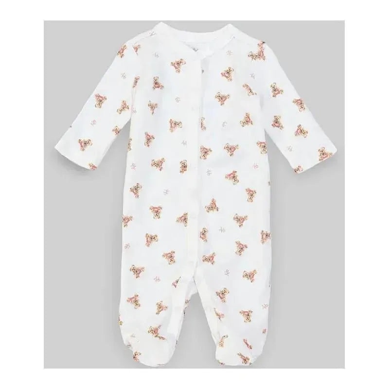 Polo Ralph Lauren Baby – Polo Bear Cotton Coverall, White