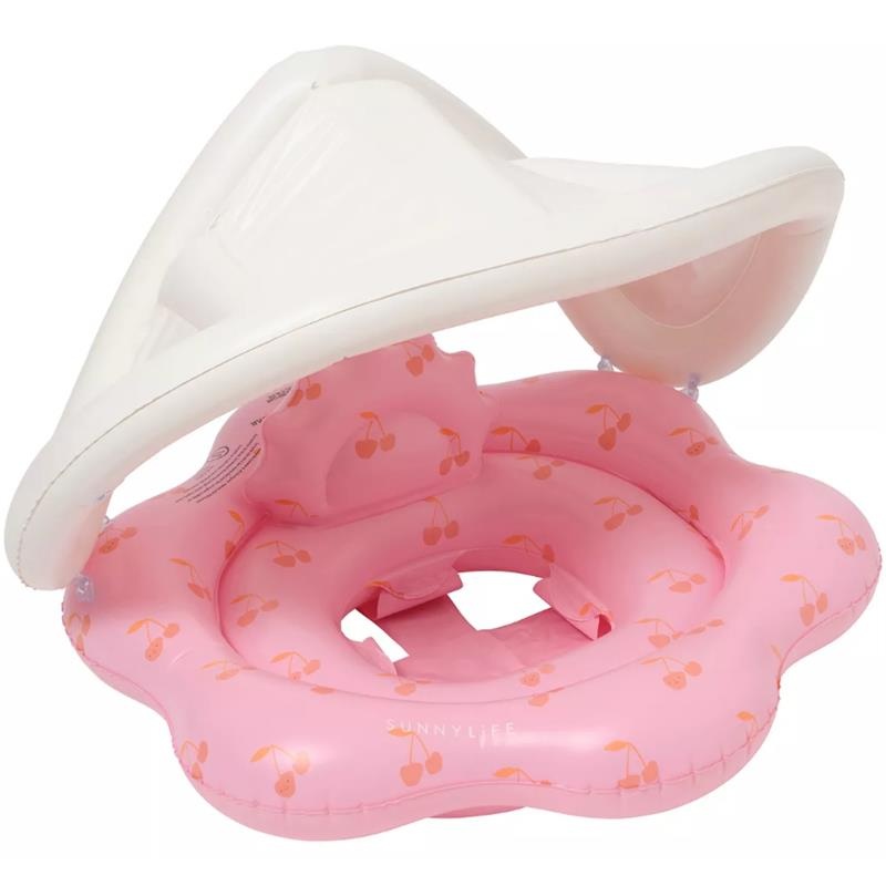 Sunnylife – Baby Float Cotton Candy Pink, Inflatable Tube, Head Rest & Shade