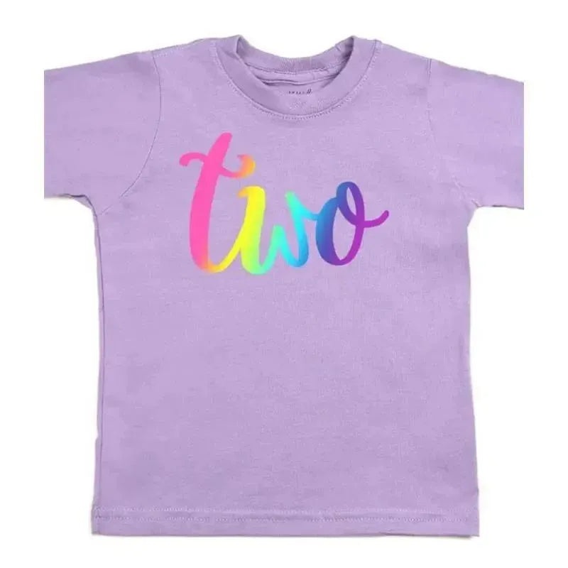 Sweet Wink – Two Bright Rainbow Short Sleeve Shirt, 2T