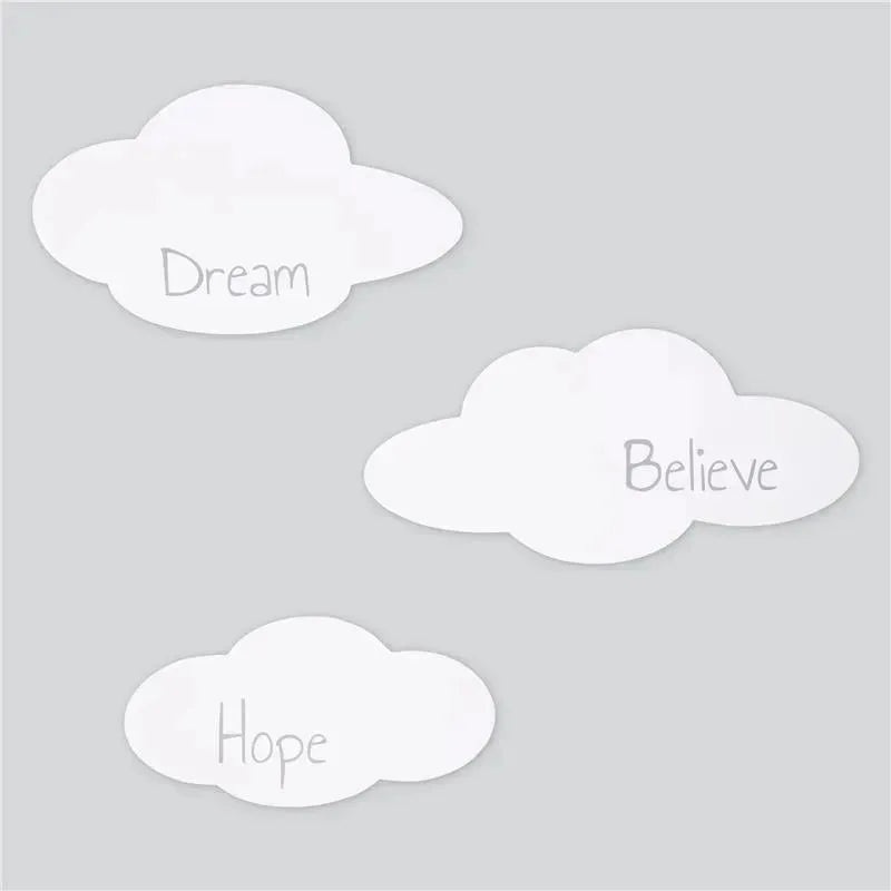 Trend Lab – Clouds 3 Pack Wood Dcor, White