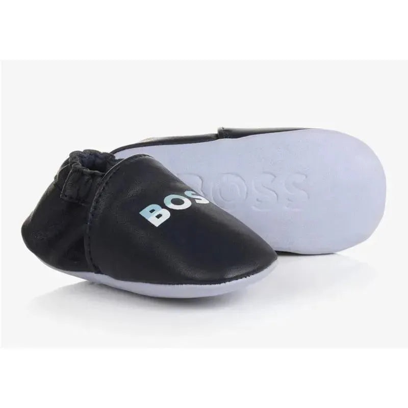 Hugo Boss Baby – Boys Blue Leather Pre-Walker Shoes