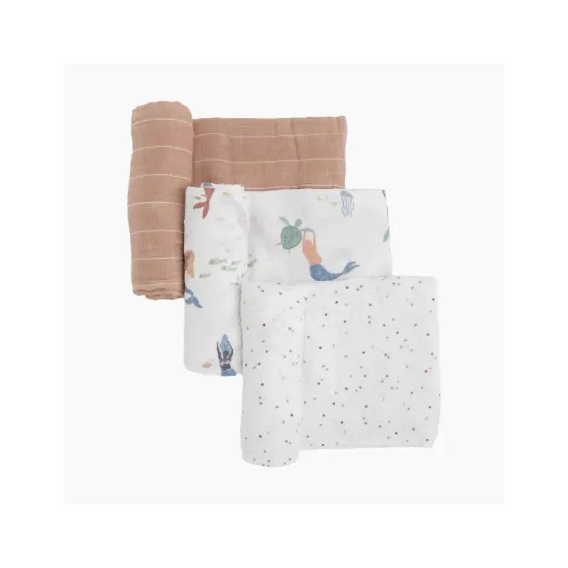 Little Unicorn – 3Pk Cotton Muslin Swaddle, Mermaids