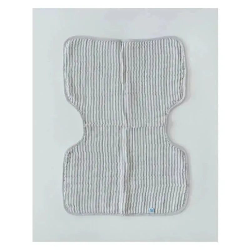 Little Unicorn – Cotton Muslin Burp Cloth, Grey Stripe