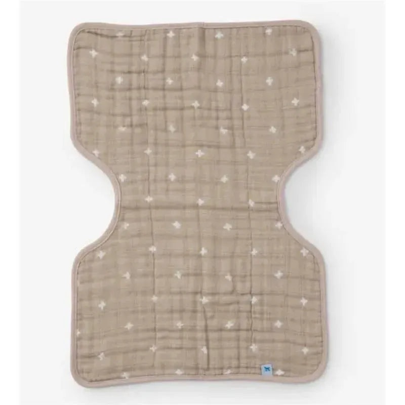 Little Unicorn – Cotton Muslin Burp Cloth, Taupe Cross